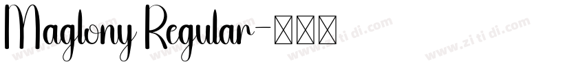 Maglony Regular字体转换